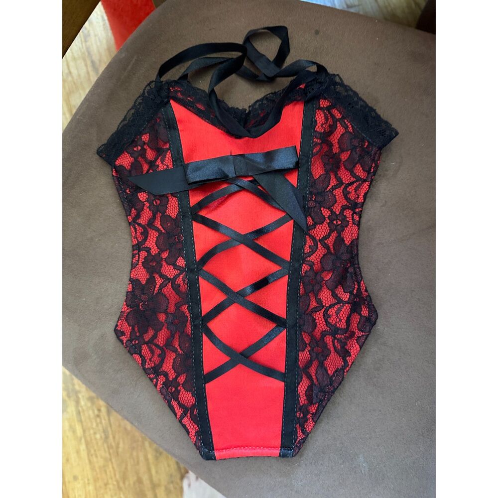 Passion Parties Satin and Lace Corset Fabric Gift Bag Like New